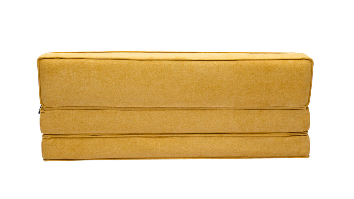 Chauffeuse 2 Places Convertible en Tissu Effet Velours