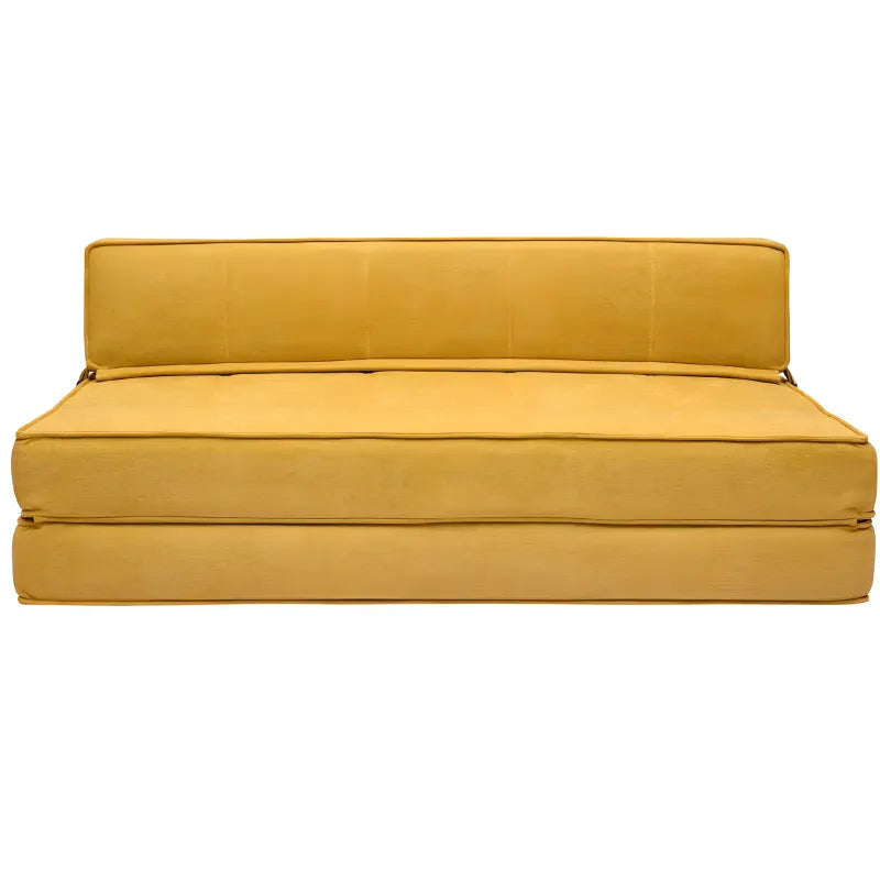 Chauffeuse 2 Places Convertible en Tissu Effet Velours