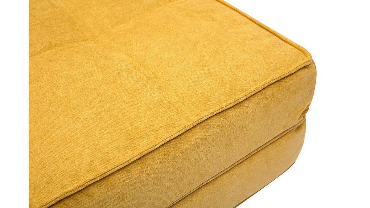 Chauffeuse 2 Places Convertible en Tissu Effet Velours