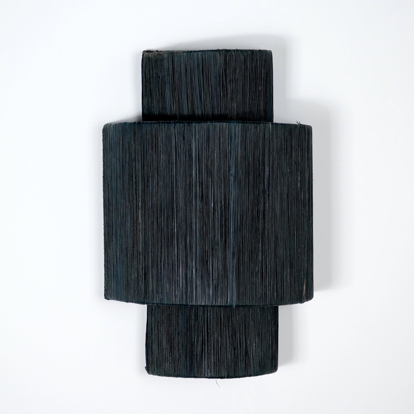 Applique Murale en Raphia Noir - Double