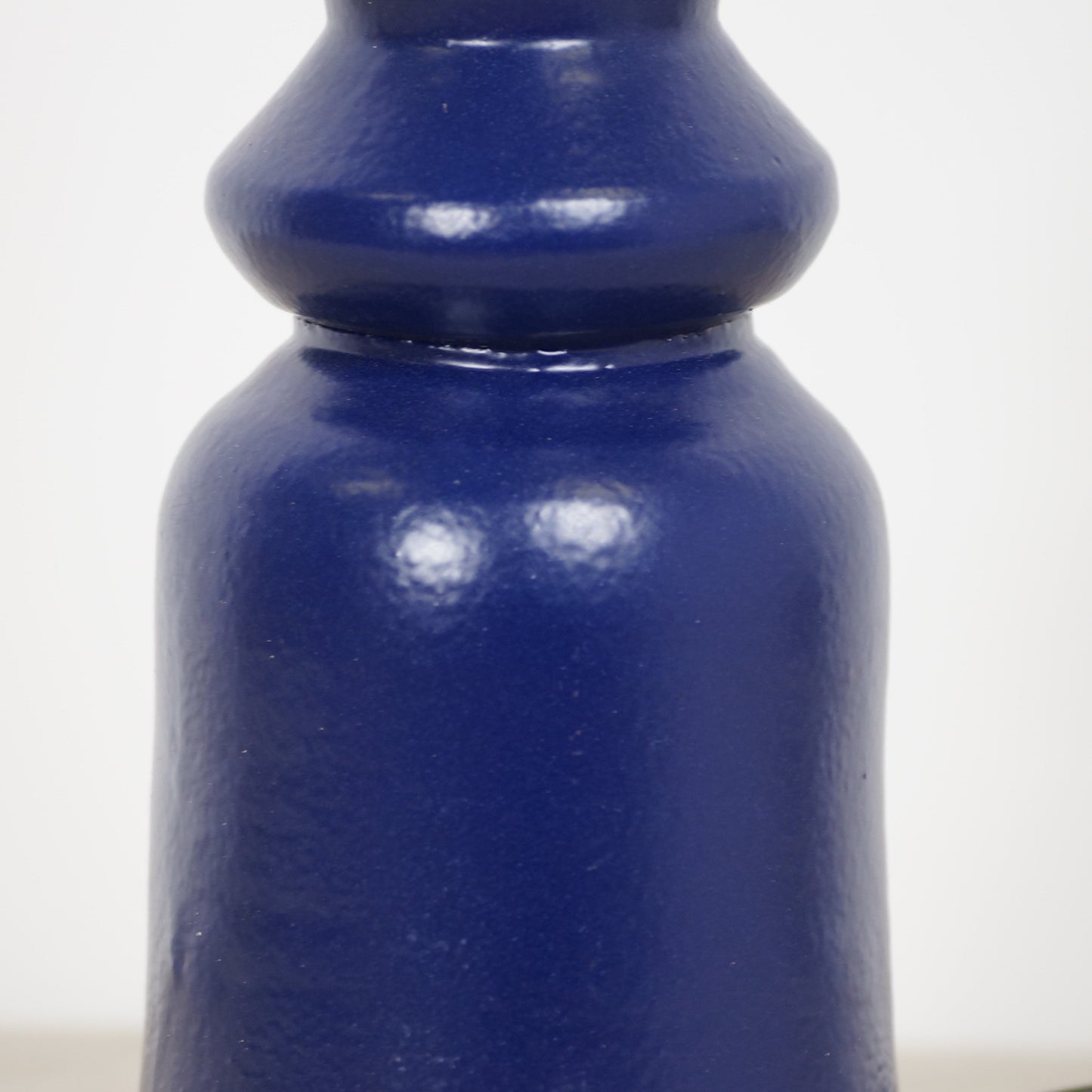 Pied de Lampe en Terre Cuite - Bleu