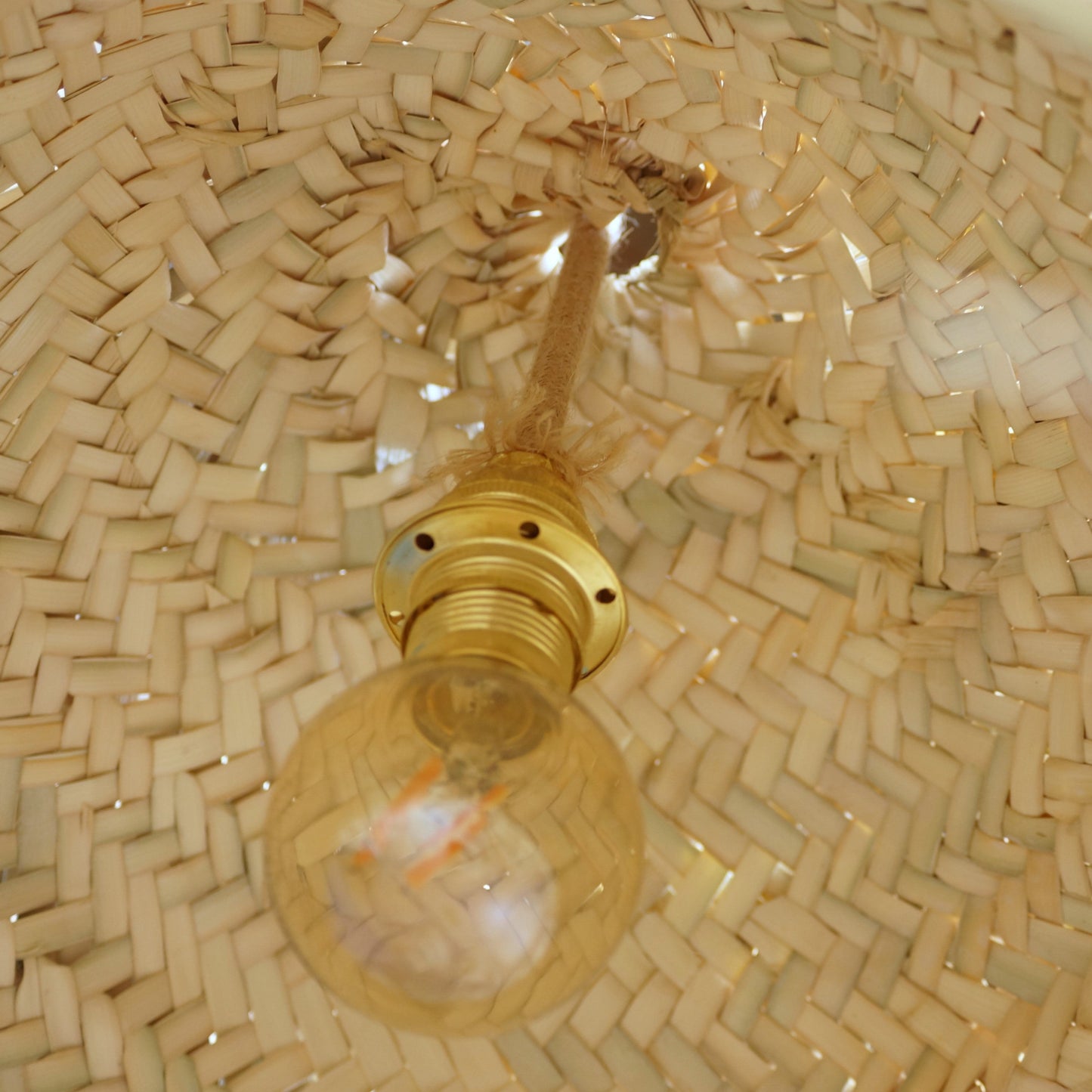 Petite Suspension en Paille 30cm - Boule