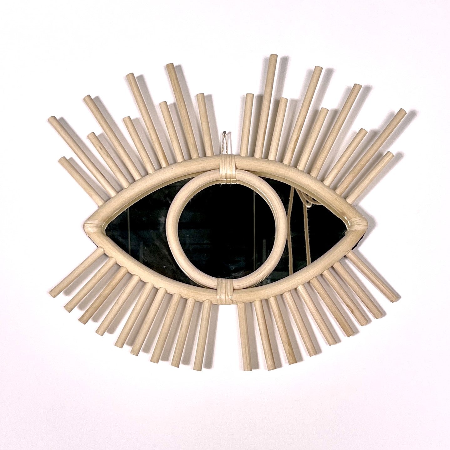 Miroir en Rotin - Œil