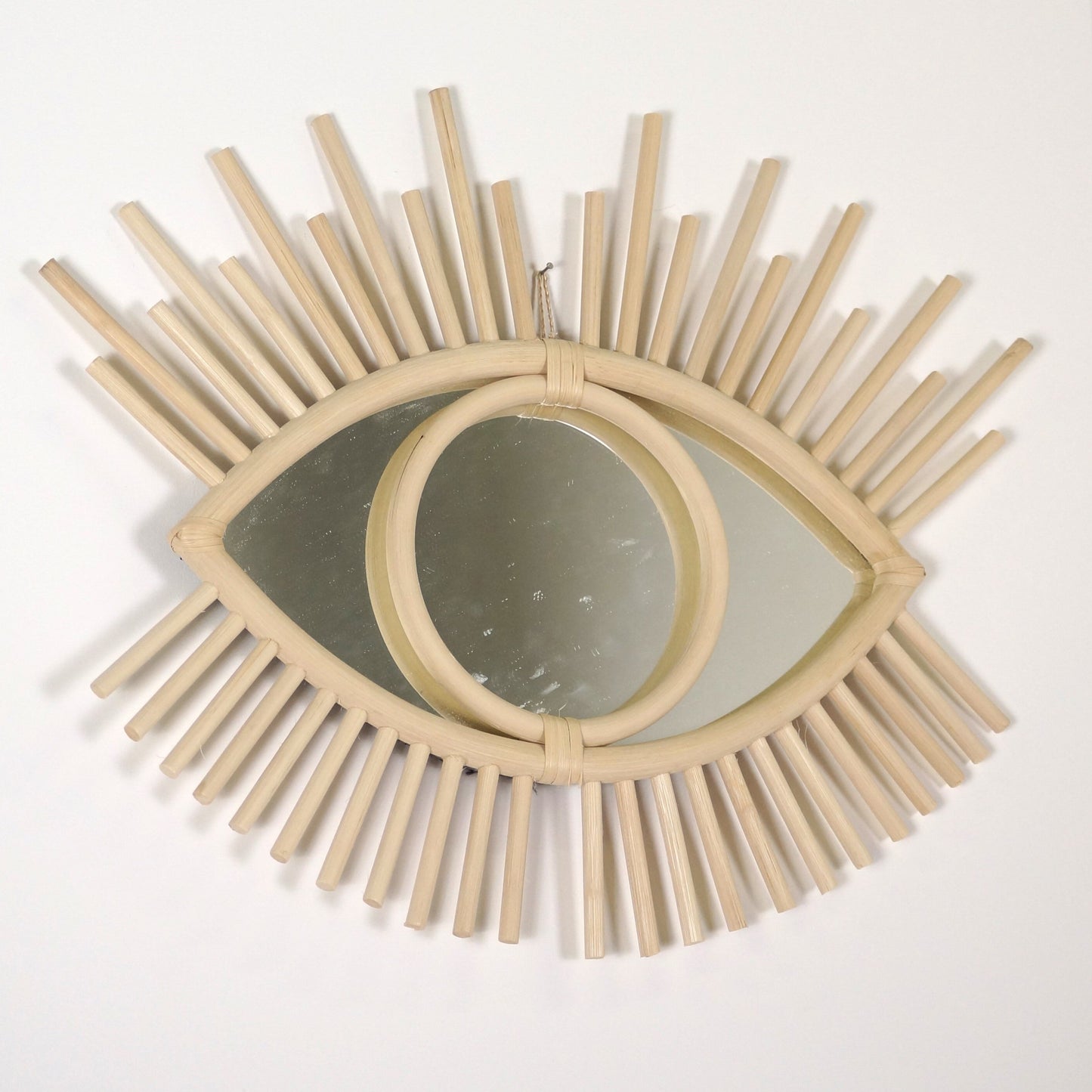 Miroir en Rotin - Œil
