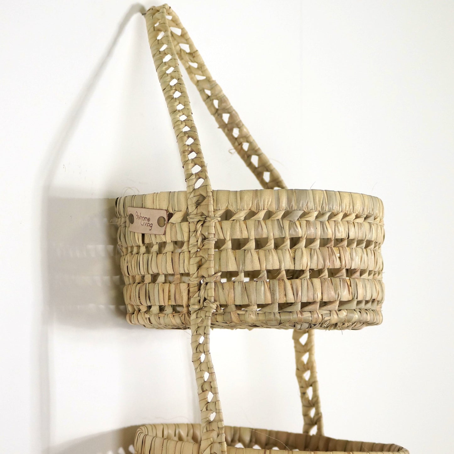 Panier suspendu en Feuilles de Palmier - 3 Étages
