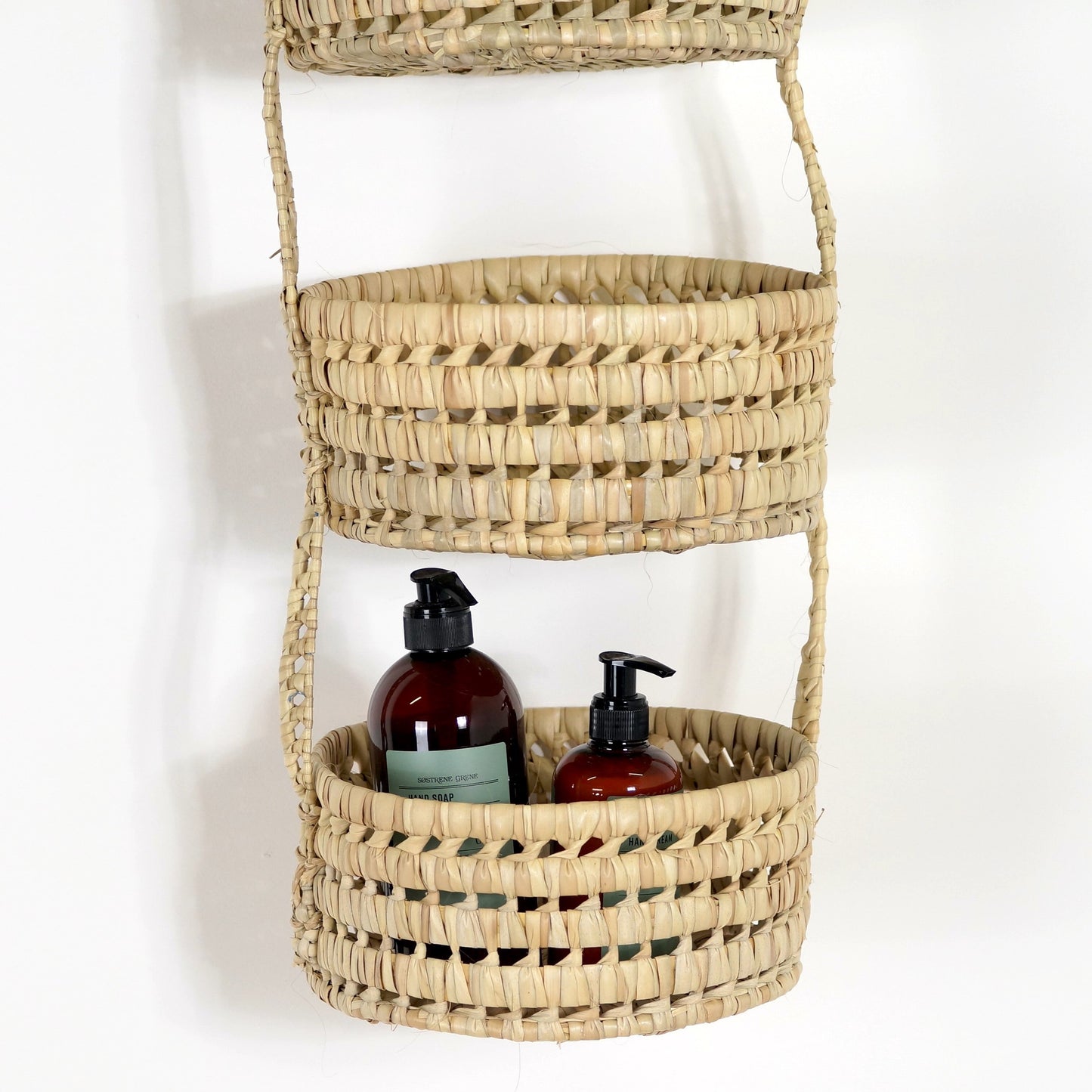 Panier suspendu en Feuilles de Palmier - 3 Étages