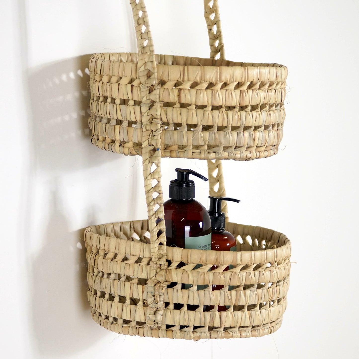 Panier suspendu en Feuilles de Palmier - 3 Étages