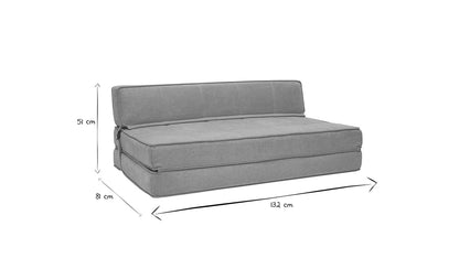 Chauffeuse 2 Places Convertible en Tissu Effet Velours