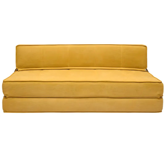 Chauffeuse 2 Places Convertible en Tissu Effet Velours
