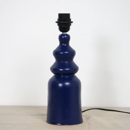 Pied de Lampe en Terre Cuite - Bleu