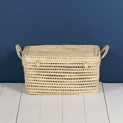 Malle de Rangement en Feuilles de Palmier 60cm
