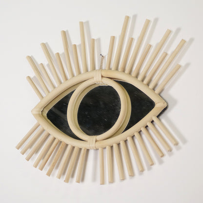Miroir en Rotin - Œil