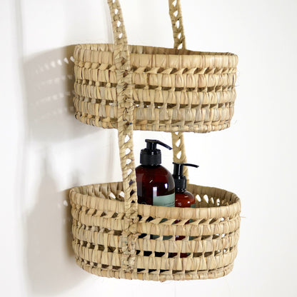 Panier suspendu en Feuilles de Palmier - 3 Étages