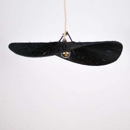 Suspension en Raphia Noir - Plate